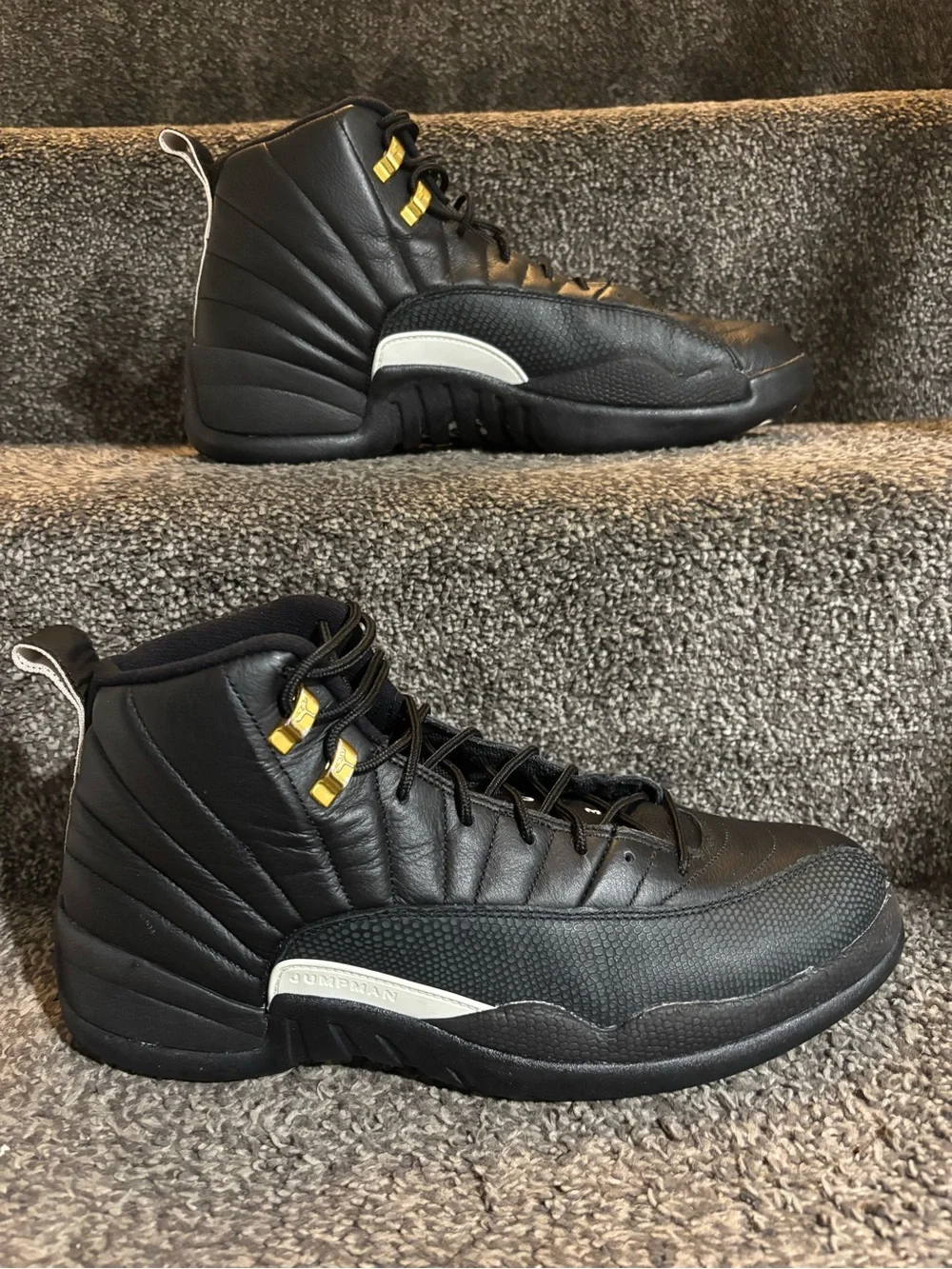 Nike Air Jordan 12 Retro The Master Size 12 Black White & Gold excellent care